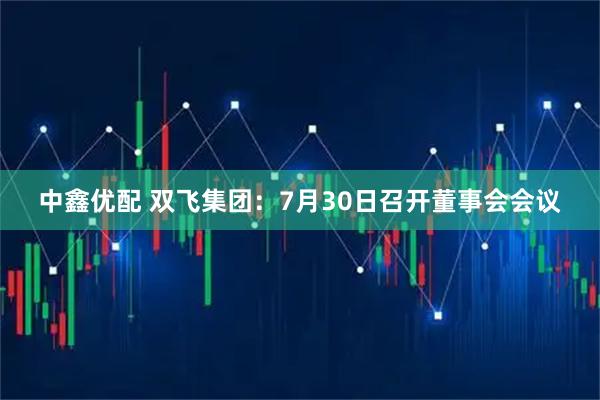 中鑫优配 双飞集团:7月30日召开董事会会议